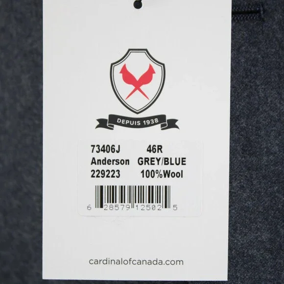 Cardinal of Canada NWT Wool Sport Coat Size 46R US In Blue & Gray Melange